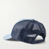 Denim Repair Service Fleece-Trimmed Printed Scuba Trucker Cap - BK Denim Repair Service Fleece-Trimmed Printed Scuba Trucker Cap - BK