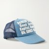 Denim Repair Service Fleece-Trimmed Printed Scuba Trucker Cap Denim Repair Service Fleece-Trimmed Printed Scuba Trucker Cap