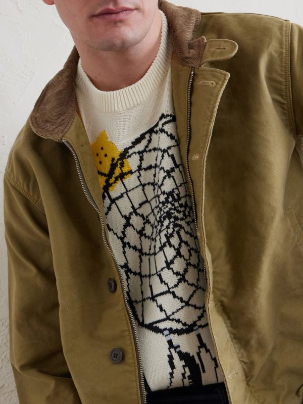 Peckish Dream Catcher Intarsia Cotton-Blend Sweater - CU Peckish Dream Catcher Intarsia Cotton-Blend Sweater - CU