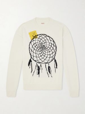 Peckish Dream Catcher Intarsia Cotton-Blend Sweater Peckish Dream Catcher Intarsia Cotton-Blend Sweater
