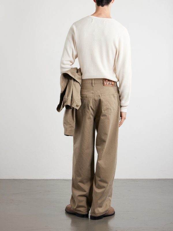 Wide-Leg Cotton Trousers - BK Wide-Leg Cotton Trousers - BK