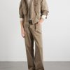 Wide-Leg Cotton Trousers - OU Wide-Leg Cotton Trousers - OU