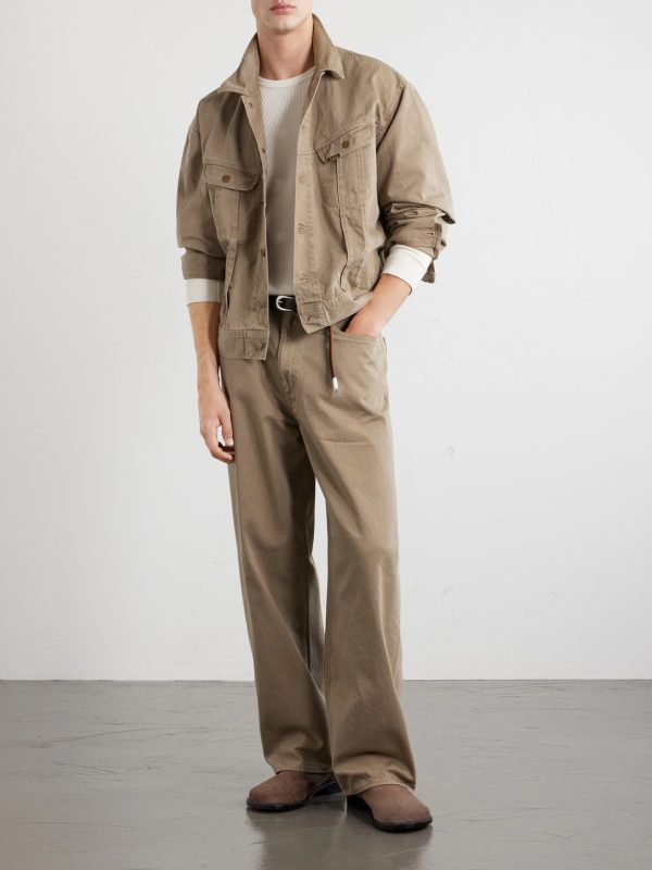 Wide-Leg Cotton Trousers - OU Wide-Leg Cotton Trousers - OU