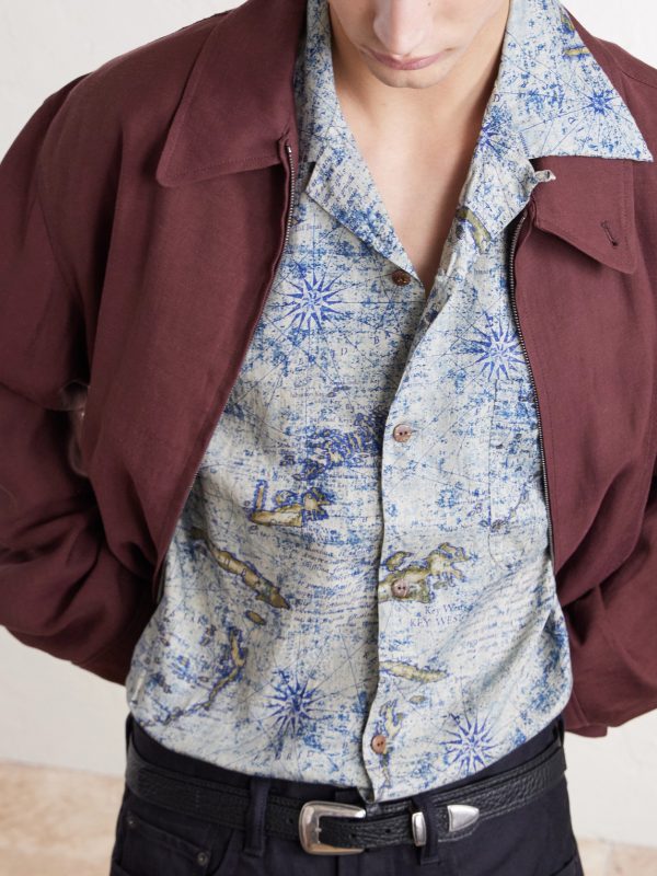 Key West Camp-Collar Printed Linen Shirt - CU Key West Camp-Collar Printed Linen Shirt - CU