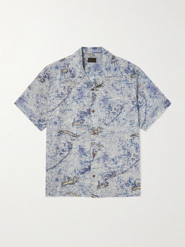 Key West Camp-Collar Printed Linen Shirt Key West Camp-Collar Printed Linen Shirt