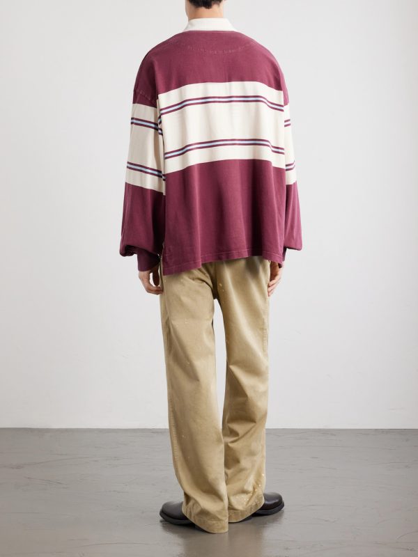BIG Striped Cotton-Jersey Polo Shirt - BK