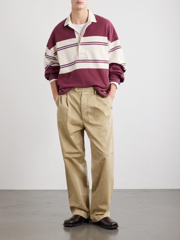 BIG Striped Cotton-Jersey Polo Shirt - OU