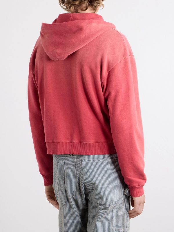 Distressed Cotton-Jersey Zip-Up Hoodie - BK