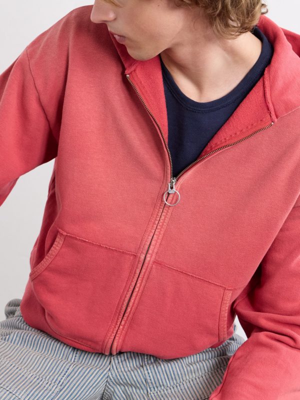 Distressed Cotton-Jersey Zip-Up Hoodie - CU