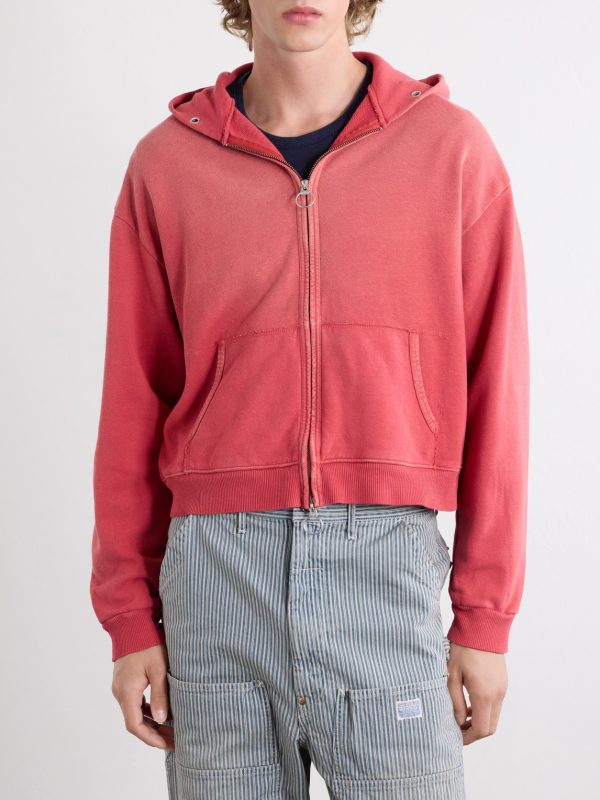 Distressed Cotton-Jersey Zip-Up Hoodie - FR
