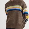 Peckish Rainbow Striped Cotton and Wool-Blend Sweater - FR
