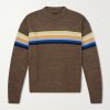 Peckish Rainbow Striped Cotton and Wool-Blend Sweater
