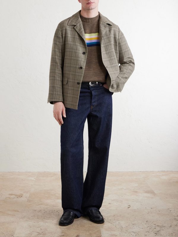Peckish Rainbow Striped Cotton and Wool-Blend Sweater - OU