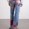 Rat Flared Patchwork Frayed Jeans - BK Rat Flared Patchwork Frayed Jeans - BK