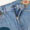 Rat Flared Patchwork Frayed Jeans - E1 Rat Flared Patchwork Frayed Jeans - E1