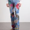 Rat Flared Patchwork Frayed Jeans - FR Rat Flared Patchwork Frayed Jeans - FR