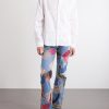 Rat Flared Patchwork Frayed Jeans - OU Rat Flared Patchwork Frayed Jeans - OU