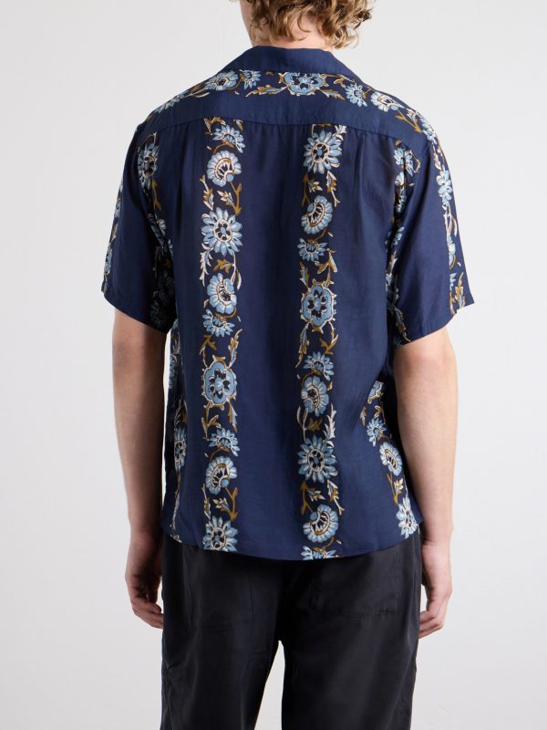 Toggle & Maille Convertible-Collar Printed Woven Shirt - BK Toggle & Maille Convertible-Collar Printed Woven Shirt - BK