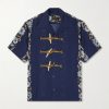 Toggle & Maille Convertible-Collar Printed Woven Shirt Toggle & Maille Convertible-Collar Printed Woven Shirt
