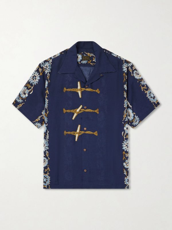 Toggle & Maille Convertible-Collar Printed Woven Shirt Toggle & Maille Convertible-Collar Printed Woven Shirt