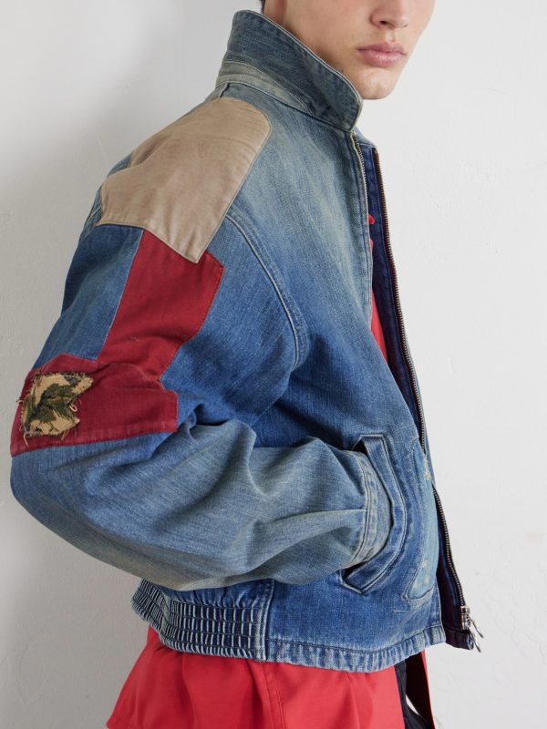 Distressed Patchwork Denim Jacket - CU Distressed Patchwork Denim Jacket - CU