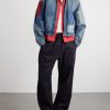 Distressed Patchwork Denim Jacket - OU Distressed Patchwork Denim Jacket - OU