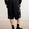 Kome-Kome Straight-Leg Satin-Jersey Shorts - BK Kome-Kome Straight-Leg Satin-Jersey Shorts - BK