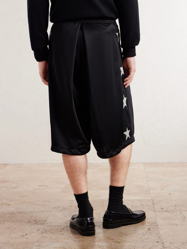 Kome-Kome Straight-Leg Satin-Jersey Shorts - BK Kome-Kome Straight-Leg Satin-Jersey Shorts - BK