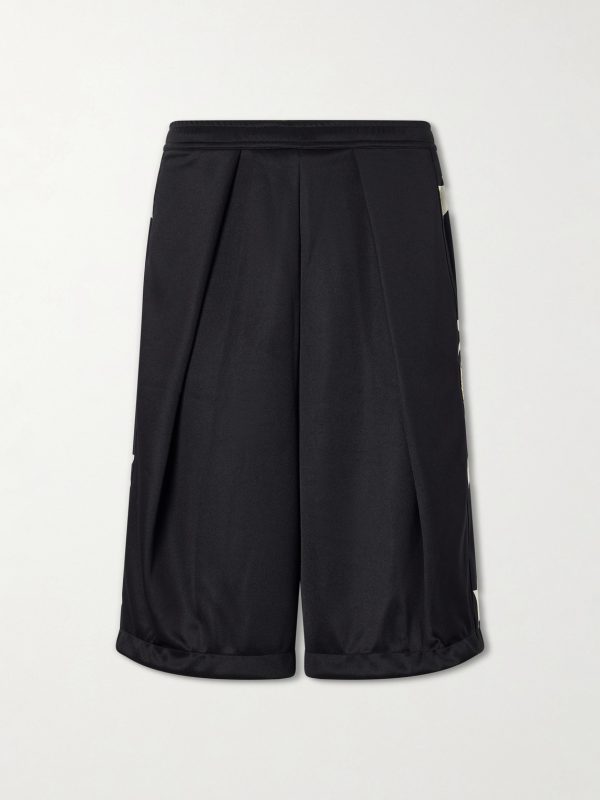Kome-Kome Straight-Leg Satin-Jersey Shorts Kome-Kome Straight-Leg Satin-Jersey Shorts