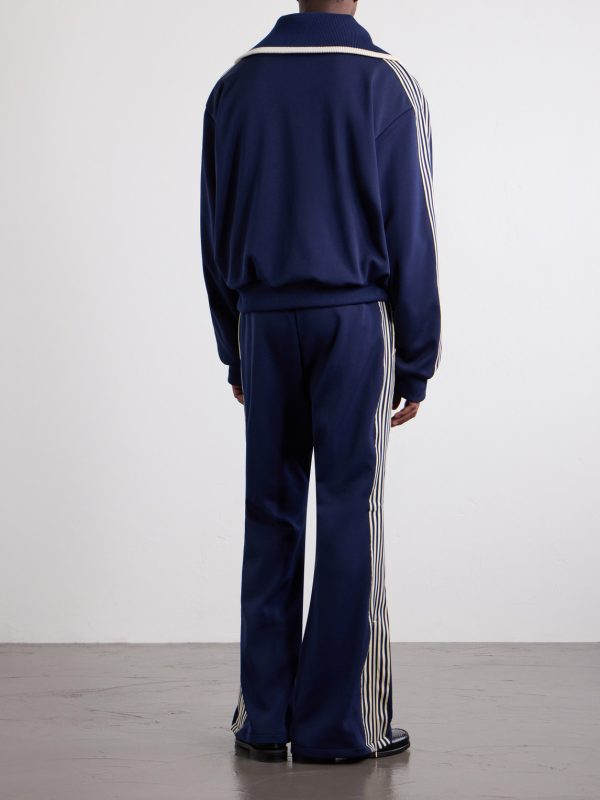 Striped Jersey Track Jacket - BK Striped Jersey Track Jacket - BK