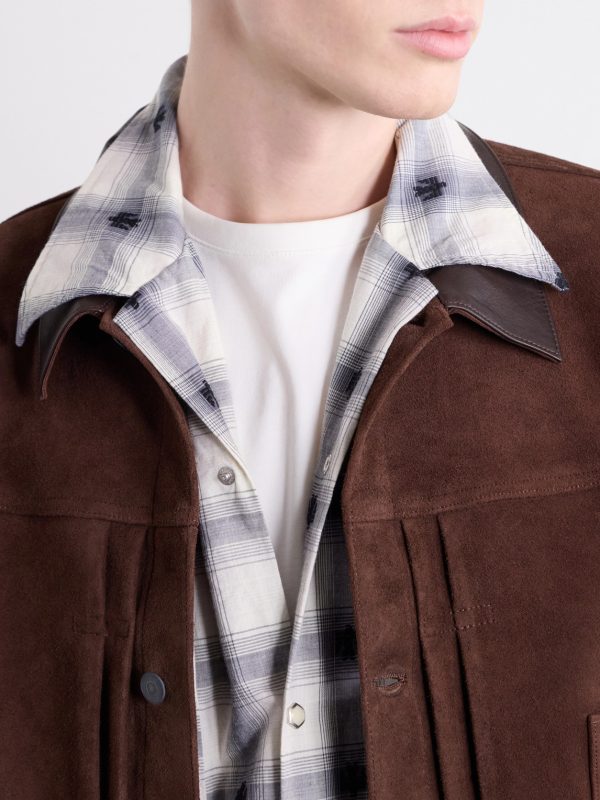 Camp-Collar Checked Cotton Western Shirt - CU