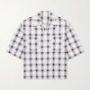 Camp-Collar Checked Cotton Western Shirt