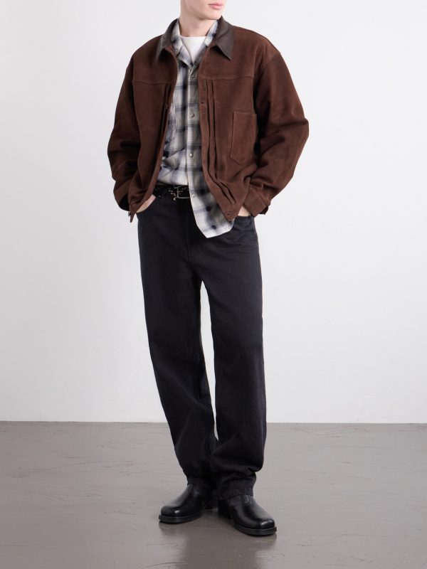 Camp-Collar Checked Cotton Western Shirt - OU