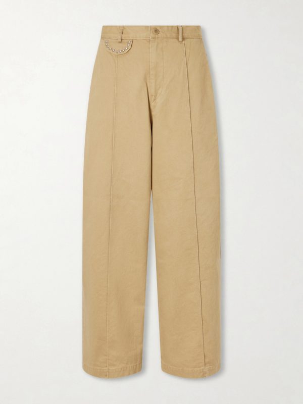 Boogie Day Straight-Leg Panelled Cotton-Twill Trousers Boogie Day Straight-Leg Panelled Cotton-Twill Trousers