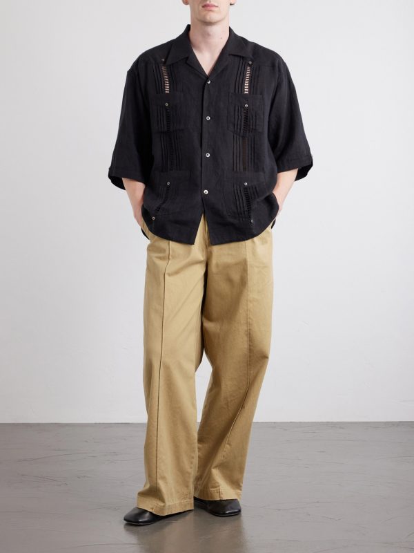 Boogie Day Straight-Leg Panelled Cotton-Twill Trousers - OU Boogie Day Straight-Leg Panelled Cotton-Twill Trousers - OU