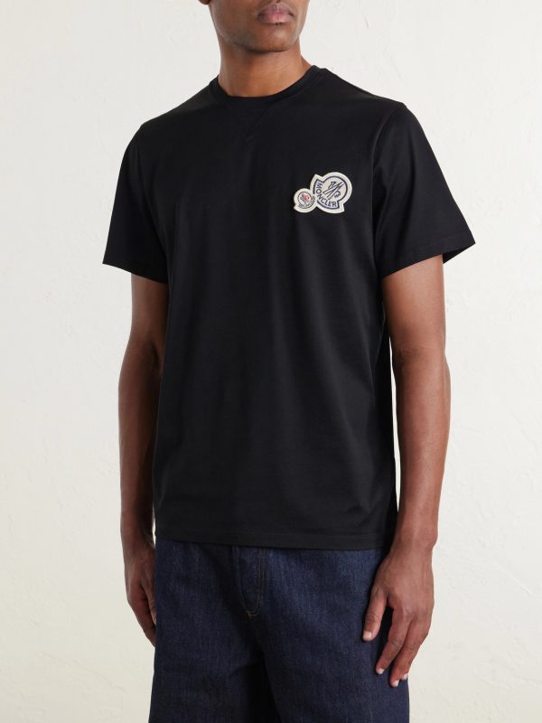 Logo-Appliquéd Cotton-Jersey T-Shirt - FR