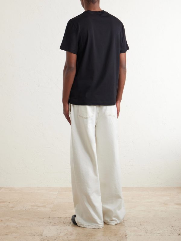 Logo-Appliquéd Cotton-Jersey T-Shirt - BK