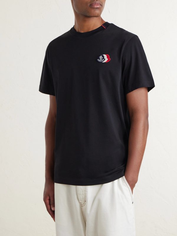 Logo-Appliquéd Cotton-Jersey T-Shirt - FR