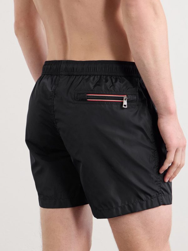 Straight-Leg Mid-Length Swim Shorts - BK Straight-Leg Mid-Length Swim Shorts - BK