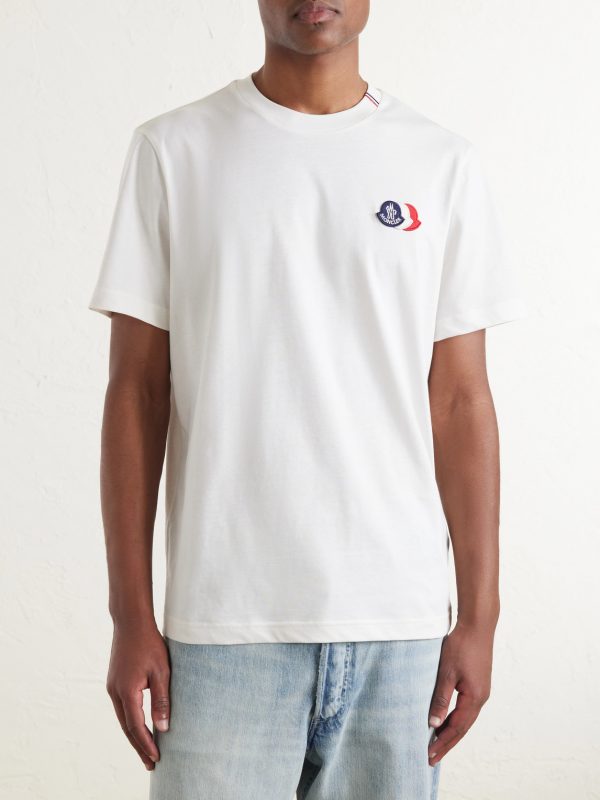 Logo-Appliquéd Cotton-Jersey T-Shirt - FR