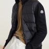 Panelled Virgin Wool and Quilted Shell Down Zip-Up Cardigan - CU Panelled Virgin Wool and Quilted Shell Down Zip-Up Cardigan - CU