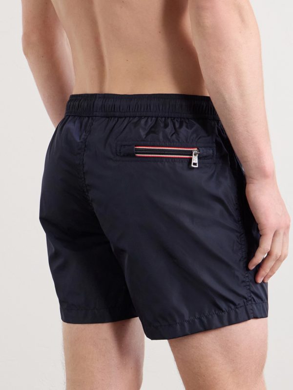 Straight-Leg Mid-Length Swim Shorts - BK Straight-Leg Mid-Length Swim Shorts - BK
