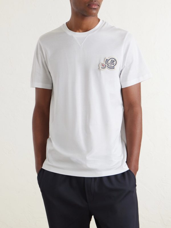 Logo-Appliquéd Cotton-Jersey T-Shirt - FR Logo-Appliquéd Cotton-Jersey T-Shirt - FR