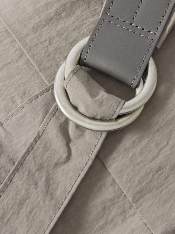 Sash Large Leather-Trimmed Coated-Nylon Sling Bag - CU Sash Large Leather-Trimmed Coated-Nylon Sling Bag - CU