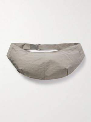 Sash Large Leather-Trimmed Coated-Nylon Sling Bag Sash Large Leather-Trimmed Coated-Nylon Sling Bag