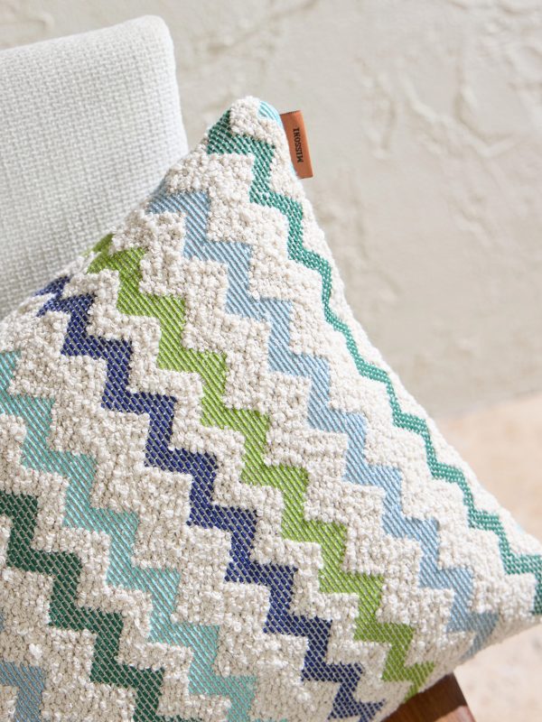 Capri Striped Bouclé Cushion - CU Capri Striped Bouclé Cushion - CU