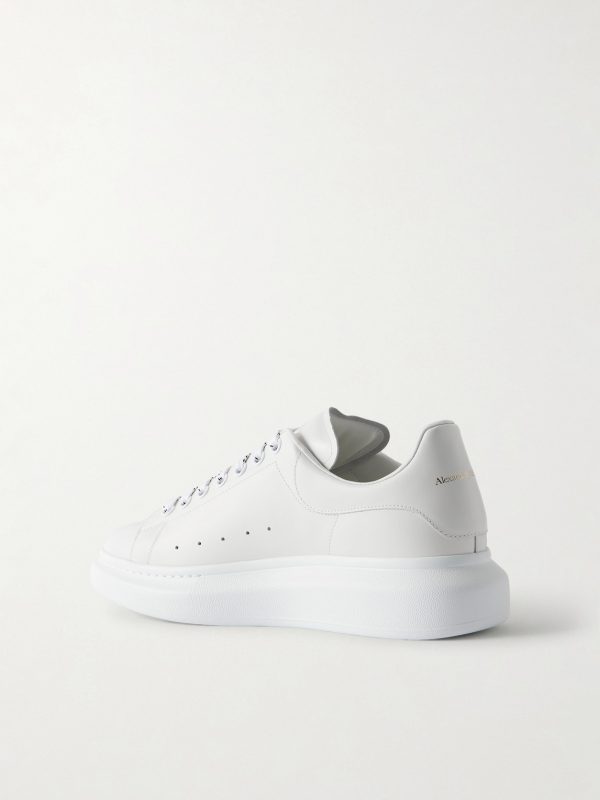 Exaggerated-Sole Leather Sneakers - BK