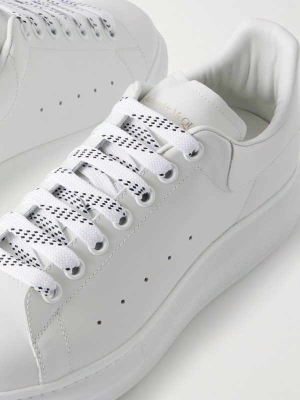 Exaggerated-Sole Leather Sneakers - CU