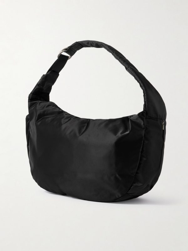 Ark Leather-Trimmed Nylon Shoulder Bag - BK Ark Leather-Trimmed Nylon Shoulder Bag - BK