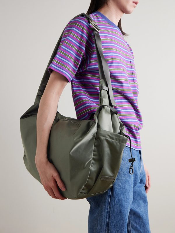 Ark Leather-Trimmed Nylon Shoulder Bag - OU Ark Leather-Trimmed Nylon Shoulder Bag - OU